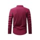 thumbnail image 3 of pstuiky camisa de manga larga para hombre, Camisa de negocios tipo cárdigan con cuello alto liso a la moda para hombre con botones Tops de hombre l, 3 of 6
