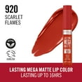 thumbnail image 6 of RIMMEL Lasting Mega Matte Liquid Lipstick, 920 Scarlet Flames, 0.25 fl oz, 6 of 11