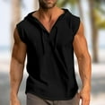 thumbnail image 2 of uikmnh Tank Tops Men,Male Bottoming Shirt Solid Color Tie Retro Sleeveless V Neck Vest,Mens Tank Top(Color:Black,Size:XL), 2 of 5