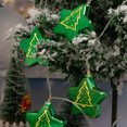 thumbnail image 4 of 1 Uds. LED chapado en Navidad forma de pentagrama verde patrón de árbol de Navidad luces decorativas cadena luces de ambiente de fiesta de Navidad BRILLAR Rojo Verde, 4 of 5