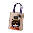 thumbnail image 4 of Bolsa de mano multiusos reutilizable con asa para truco o trato, ideal como recuerdo de fiesta. Gato negro, 4 of 9