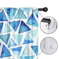 thumbnail image 4 of Blackout Kids Curtains,Blue Watercolor Triangle Pattern Childrens Insulated Curtains Set Of 2,Bedroom Essentials,Toddler Room Decor 42"x54", 4 of 5