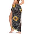 thumbnail image 2 of Uourmeti Women Sunflower Highland Cow Leopard Sarong Swimsuit Coverups Chiffon Scarf Blouse for Swimwear Open Front Swimsuit Wrap Cover Ups, 2 of 7
