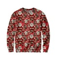 thumbnail image 4 of Wutalume Men's Fashion Christmas Sweater with Holiday Themes, Cozy and Fun for Seasonal Events and Casual Wear,Vermilion S, 4 of 5
