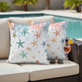 thumbnail image 5 of Outdoor Pillow Covers Pack of 2, Summer Ocean Colorful Coral Waterproof Throw Pillowcase Cushion Cases, Abstract Starfish Bubble Decorative Pillow Cover for Couch Sofa Home Bed Patio, 5 of 9