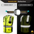 thumbnail image 2 of KwikSafety (Charlotte, NC) RoadBOSS Economy Safety Vest (Solid Reflective Tape) Class 2 High Visibility ANSI OSHA Heavy Duty Surveyor Construction Mesh HiVis Zipper Men Work Gear | Yellow XL, 2 of 6