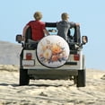 thumbnail image 6 of Spare Tire Cover Modern Watercolor Floral Elegant Waterproof Sun Protection Ink Oil Painting Watercolor Retro Tire Cover for Camper Trailer Truck SUV Universal 12inch, 6 of 8