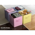 thumbnail image 4 of Sorbus Collapsible Fabric Cube Storage Bins (10.5" x 10.5"), 6 Pack, Multicolor, 4 of 6