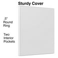 thumbnail image 3 of Staples 358166 CintBllTer .5-Inch Round 3-Ring View Binder White, 12/Carton (21682), 3 of 8