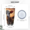 thumbnail image 4 of KLL Sunset Calf Flower Field Print 40oz Stainless Steel Insulated Car Cup with Spillproof Lid - Keep Your Drink Hot or Cold on the Go-Without Straw, 4 of 8