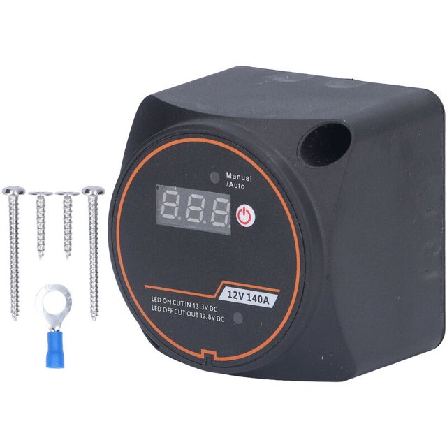 Relé dividido de batería dual, aislador impermeable, pantalla Digital, 12V, 160A, para coche y barco