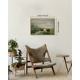 thumbnail image 3 of Drsoum 16x24in Canvas Wall Art Vintage Classical Framed Paints Pastel Valley Cow Farm Field Room Decor for Hallway, 3 of 6