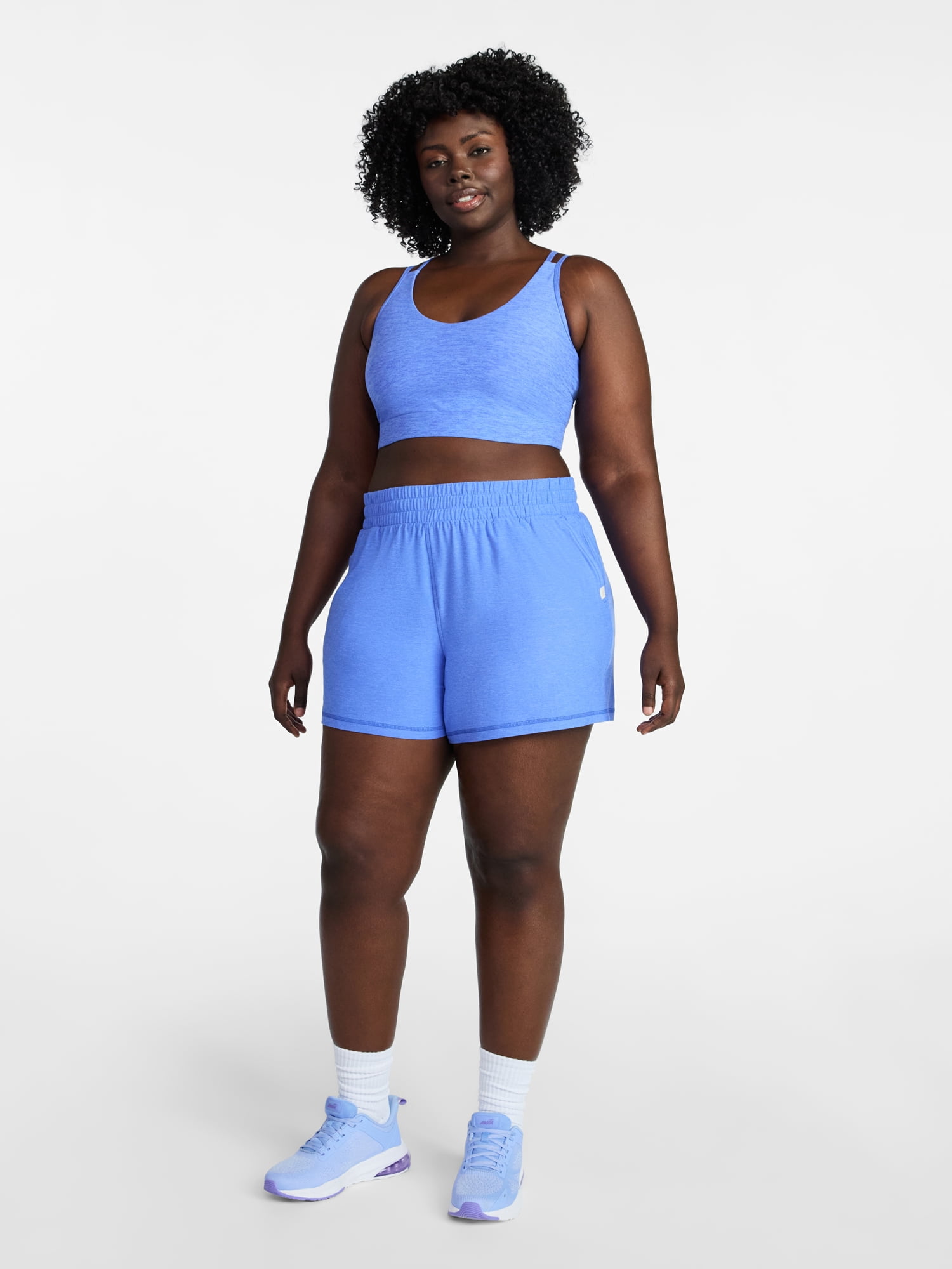 Athletic Works Women's and Women's Plus ButterCore Soft Performance Gym Shorts, Sizes XS-4X