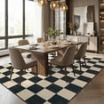 thumbnail image 2 of Garvee 8'x10' Checkered Area Rug Soft Plaid Carpet, Washable Non Slip Indoor Floor Mats for Living Room Bedroom Home Office, Black Coffee, 2 of 9