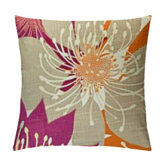 Vibrant Color Flower Decorative Pillowcases for Home Sofa