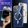 thumbnail image 6 of for iPhone 13 Mini Case,[Compatible with Magsafe],[10 FT Military Grade Drop Protection][Anti Yellowing] Slim Soft TPU Luxury Protective Phone Case for 13 Mini-Blue 8-IP13mini-06, 6 of 12