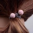 thumbnail image 2 of 10 piezas de banda elástica para el cabello de doble cuerda jinwen shinny pony tail holder, 2 of 8