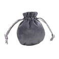 thumbnail image 2 of Bolsa con cordón para guardar joyas, organizador de regalos de fiesta, bolsa de terciopelo para relojes, collares, pulseras, dijes y aniversarios. Gris oscuro 65 x 85 cm, 2 of 8