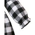 thumbnail image 4 of Toddler Baby Christmas Little Girls Plaid Dress Long Sleeve Ruffle Button Kids Princess Dress Skirt, 4 of 8