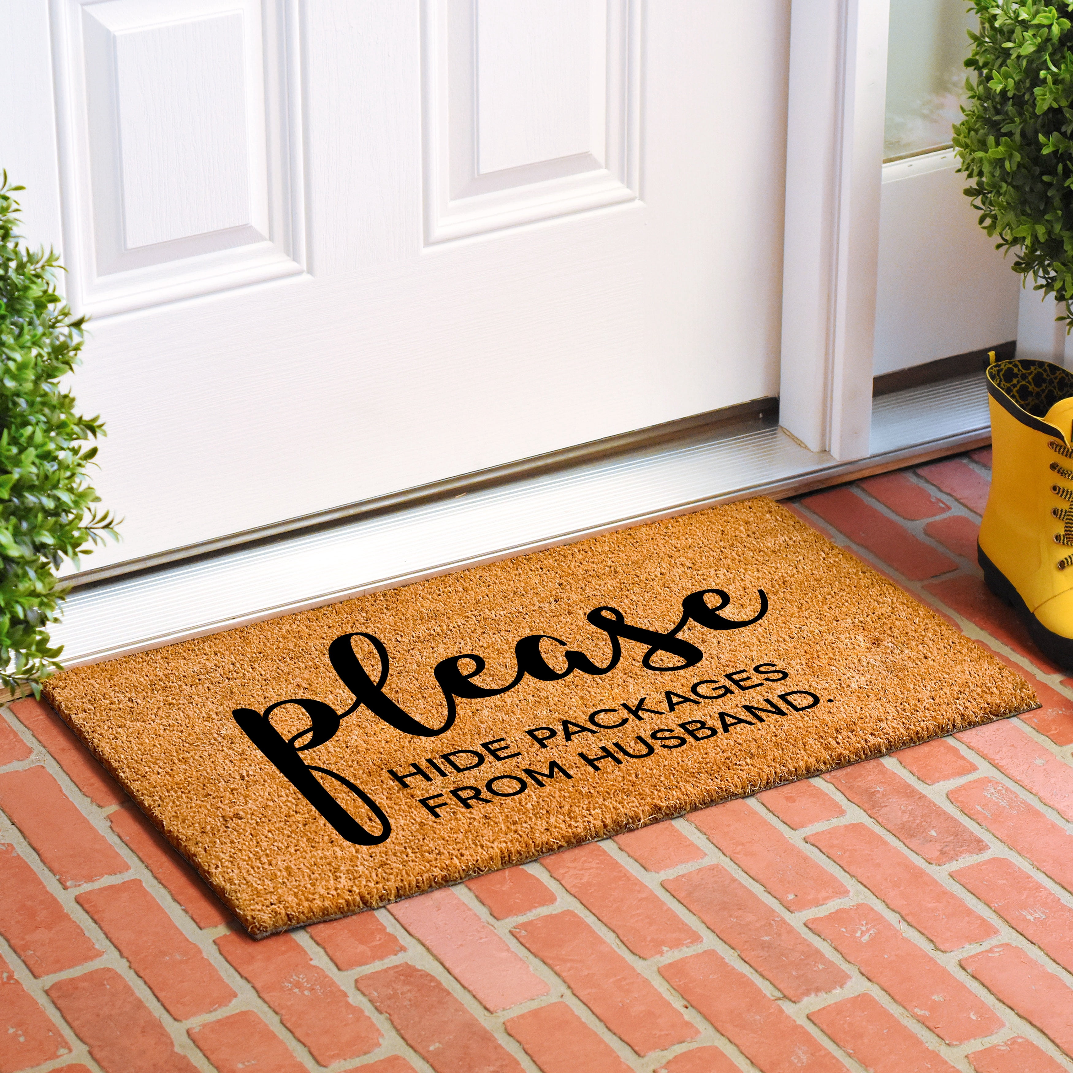 Calloway Mills Hide Packages From Husband Doormat, 24" x 48"