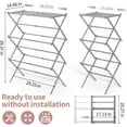 thumbnail image 3 of Clothes Drying Rack, 3-Tier Laundry Drying Rack for Clothes, Expandable Metal Clothing Dryer, Collapsible Towel Rack, Air Drying Rack, Grey, 3 of 16