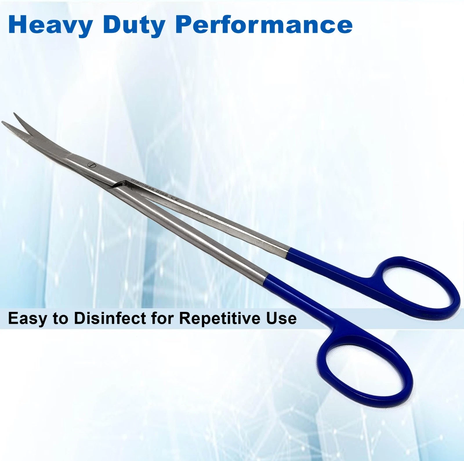 A2ZSCILAB-Multipurpose Scissors, Extra Sharp Stainless Steel , Straight and Curve Blades, Color Handle, 7" Slim Shears for Office, Craft, and Home Use, DIY