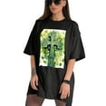 thumbnail image 3 of Plus Size Shirt for Women Black Tops for Women Short Sleeves Shirt for Women ST Patrick T Shirt Crewneck Shirt for Women 3XL, 3 of 5