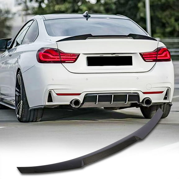 Carbon Fiber Trunk Spoiler Fits for BMW 4 Series F32 Coupe 2-Door 2014-2019 CF 420i 428i 430i 435i 440i Rear Boot Lid Highkick Wing Lip