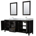 thumbnail image 3 of Wyndham Collection Daria 80" Square Sink Wood Double Bathroom Vanity in Espresso, 3 of 3