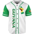 thumbnail image 2 of Personalized Guyana Baseball Jersey Shirt, GuyaneseFlag Jersey, Guyana Guyanese Pride Jersey for Men and Women (M), 2 of 4