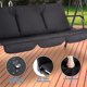 thumbnail image 4 of Columpio para patio exterior de 3 asientos con dosel ajustable, hamaca colgante con estructura resistente y tela transpirable, capacidad de 600 lbs, ideal para jardín, 4 of 8