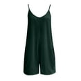 thumbnail image 5 of TrendOFT Combinaison d'Été pour Femmes Décontractée Sans Manches Shorts Unis à Bretelles Combinaisons une Pièce Vert Armée P, 5 of 5