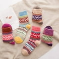 thumbnail image 4 of Zhengup Cottagecore Wool Socks for Women Vintage Aesthetic Thick Winter Knitted Socks Cute Coquette Ankle Fuzzy Socks, 4 of 7