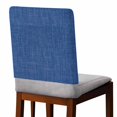 thumbnail image 2 of Navy Blue Chair Back Covers, Removable Chair Covers for Dining Chairs Set of 4, Washable Chairs Slipcovers Back Seat Protector for Wedding Party 19"x20", 2 of 9