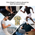 thumbnail image 6 of Bixox Men's Yellow Tulips Printed Short Sleeve Skinny Athletic T-Shirt, 6 of 6