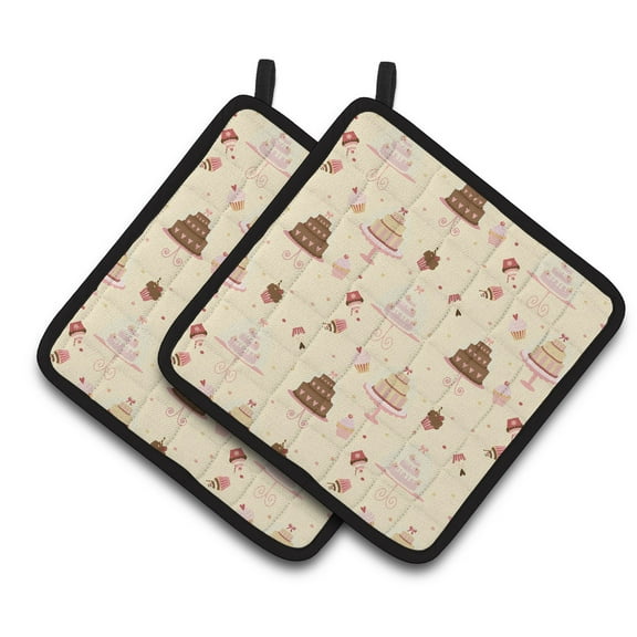 Caroline's Treasures Cakes and Cupcakes Pair of Pot Holders