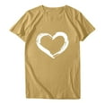 thumbnail image 4 of Casual T-shirts for Women Summer Short Sleeve O-neck Love Heart Print Tops Valentines/Mothers Day Tee Shirt, 4 of 5