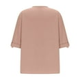 thumbnail image 5 of RYRJJ Summer Tops for Women Short Sleeve V Neck Cotton Linen Tunic Loose T Shirts Plus Size Casual Dressy Blouse(Beige,S), 5 of 6