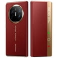thumbnail image 1 of For Huawei Mate X6 Case View Window Auto Wake Sleep Leather Flip Phone Cover Litchi Texture - Black, 1 of 5