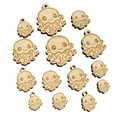thumbnail image 1 of Kawaii Jellyfish Wood Mini Charms Shapes DIY Craft Jewelry - No Hole - 30mm (6pcs), 1 of 7