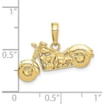 thumbnail image 4 of 10K Yellow Gold Polished Textured 3-D Motorcycle Pendant - 19mm, 4 of 6