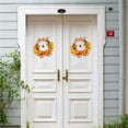 thumbnail image 2 of Coolmade 12 Inch Artificial Autumn Fall Wreath, Harvest Thanksgiving Door Wreath for Front Door with Pumpkins, Maple Leaf and Berry, 2 of 9