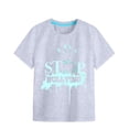 thumbnail image 1 of TZEWGL T-Shirts pour Tout-Petits Manches Courtes Col Rond Imprimé Lettre Blouse pour Tout-Petits Taille 8-9T, 1 of 5