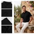 thumbnail image 7 of Men's Summer Casual 3-Button Polo Shirts Solid Color Classic Soft Breathable Fabric Tops, S, 7 of 7