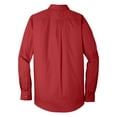 thumbnail image 6 of Mens Long Sleeve Professional Uniform Carefree Cotton/Polyester Poplin Shirt Rich Red Medium, 6 of 6