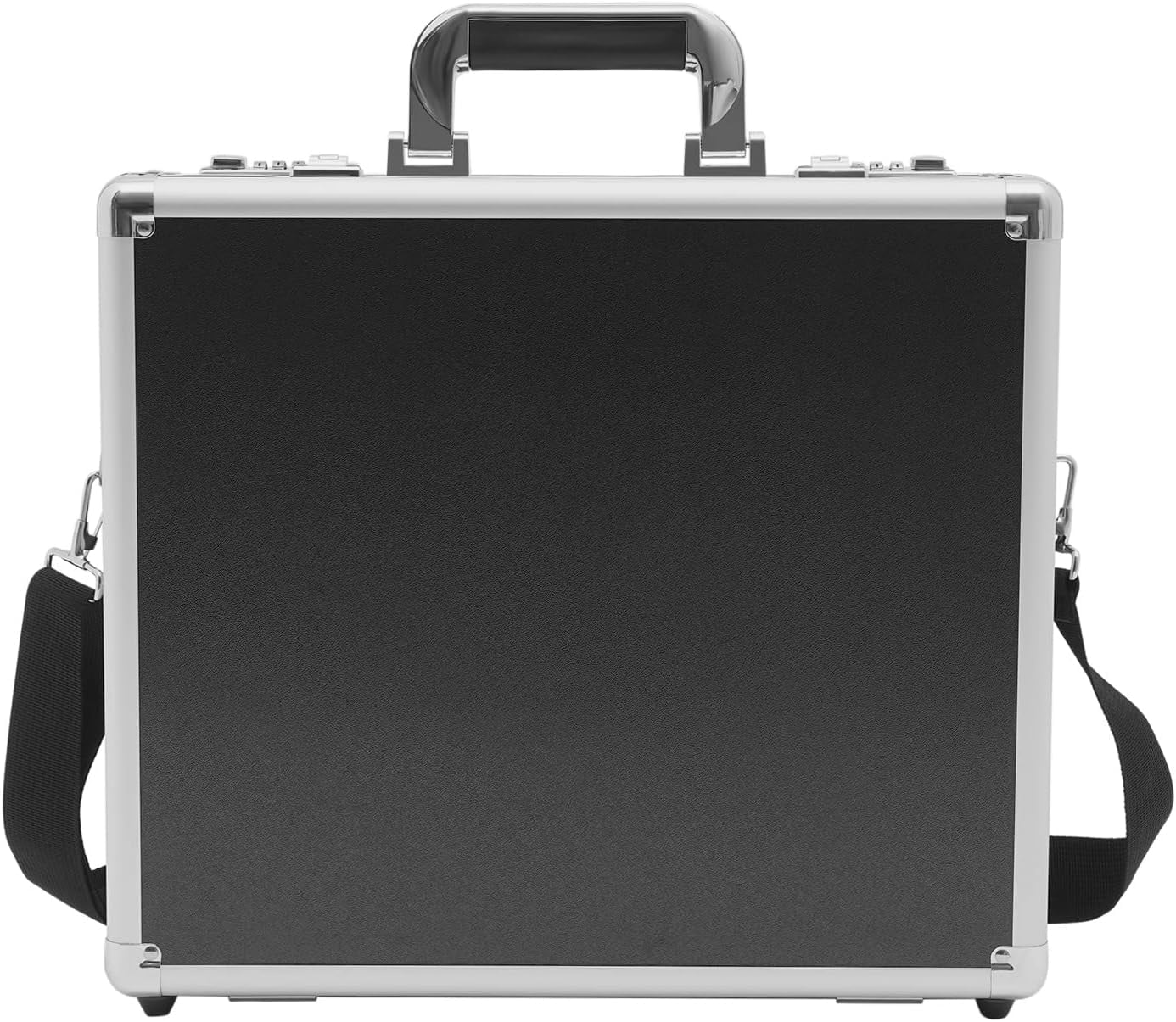 Lockable Briefcase Aluminum Hardside Attache Briefcase Portable Hard Top Attache Case with Combination Lock for Men Women