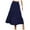 Blue, variant on Riforla Women Summer Boho Elastic High Waist Pleated A Line Flowy Ruffle Swing Tiered Long Beach Skirt Womens Skirts Black S