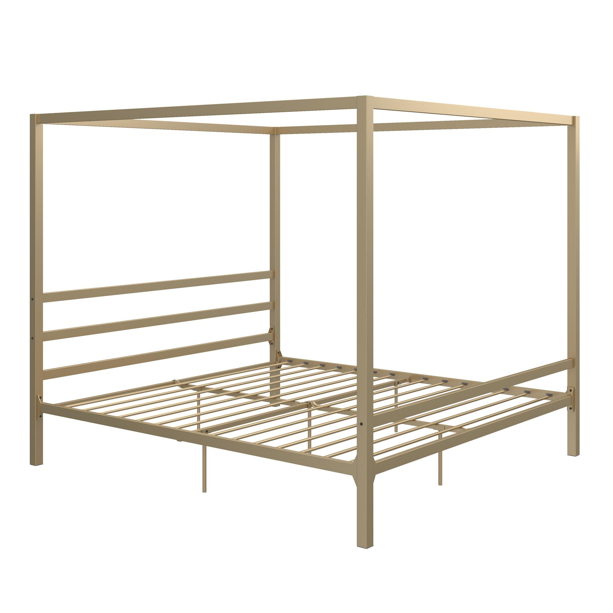 DHP Modern Canopy Gold Metal Bed, King
