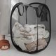 thumbnail image 4 of Kearding Cesta de lavandería plegable de amplia aplicación para dormitorio, baño, cesta de limpieza plegable, gran capacidad negro, 4 of 6