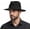 Black, variant on Classic Fedora Hats for Men and Women Wide Brim Felt Panama Hat  1920s Gangster Hat
